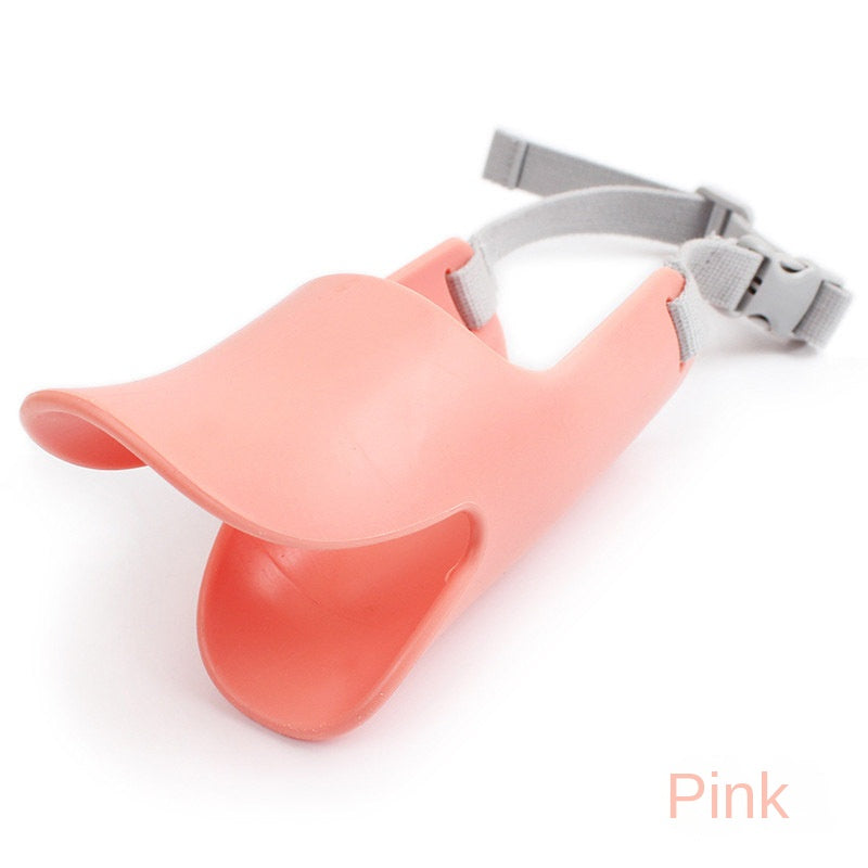Pink dog muzzle small size with adjustable strap for safe training
