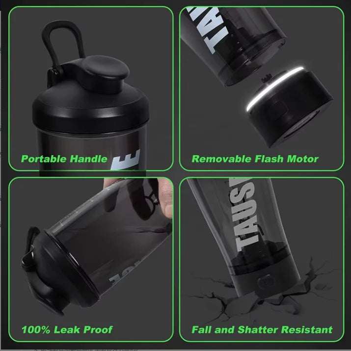 Close-up of flip lid, carry handle, and removable motor base for easy cleaning.