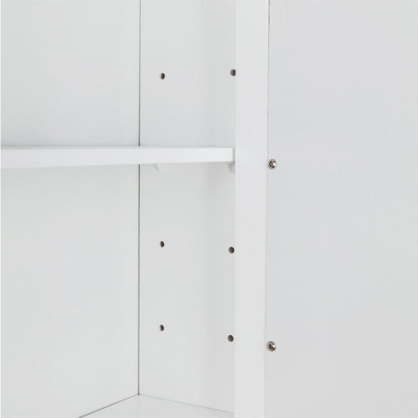 Shelf holes inside the cabinet for moving the shelf