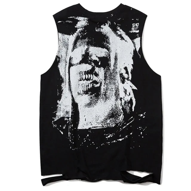 Black women Tank Top with a photo of art on the front