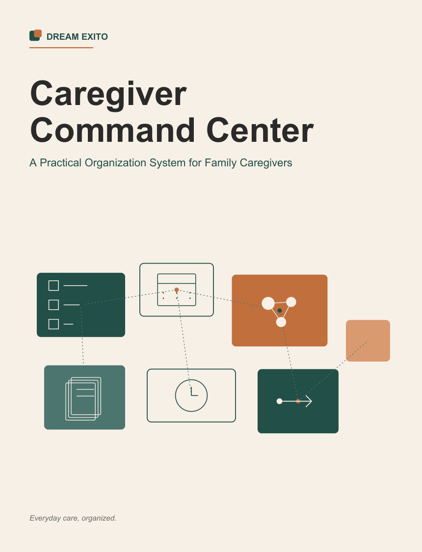Dream Exito Caregiver Command Center — front cover